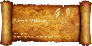 Gurzó Viktor névjegykártya
